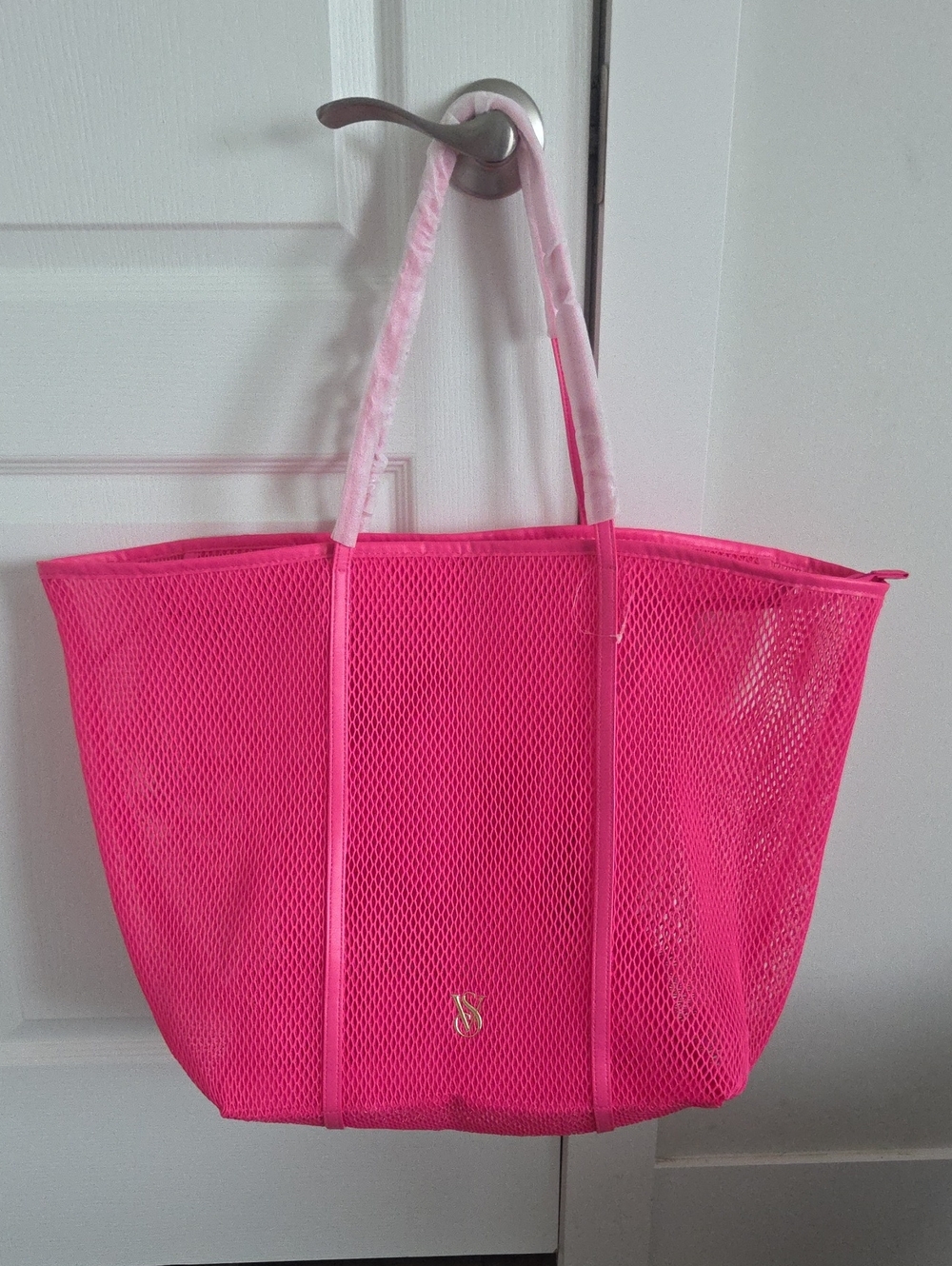 New Victoria Secret Large Hot Pink Tote Bag